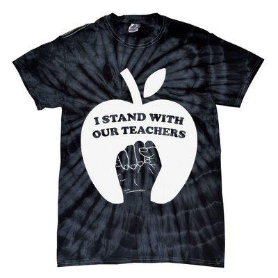 I Stand With Our Teachers & Stand Against Book Banning! Tie-Dye T-Shirt