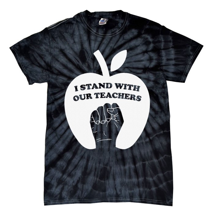 I Stand With Our Teachers & Stand Against Book Banning! Tie-Dye T-Shirt