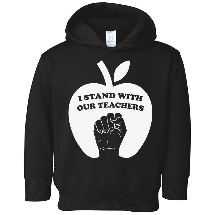 I Stand With Our Teachers & Stand Against Book Banning! Toddler Hoodie