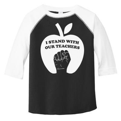 I Stand With Our Teachers & Stand Against Book Banning! Toddler Fine Jersey T-Shirt