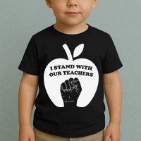 I Stand With Our Teachers & Stand Against Book Banning! Toddler T-Shirt