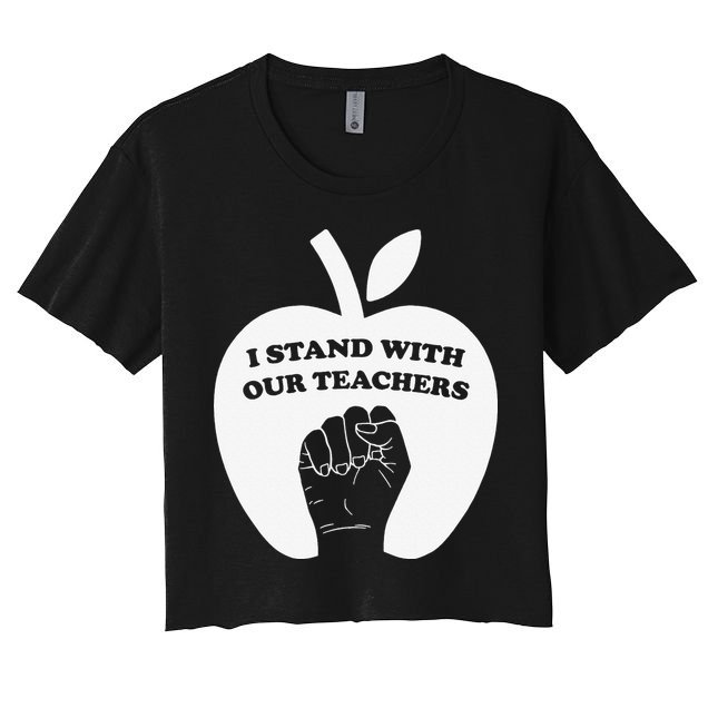 I Stand With Our Teachers & Stand Against Book Banning! Crop Top