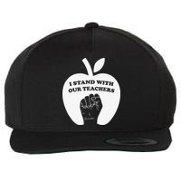 I Stand With Our Teachers & Stand Against Book Banning! Wool Snapback Cap
