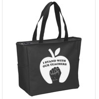 I Stand With Our Teachers & Stand Against Book Banning! Zip Tote Bag