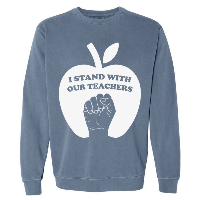 I Stand With Our Teachers & Stand Against Book Banning! Garment-Dyed Sweatshirt