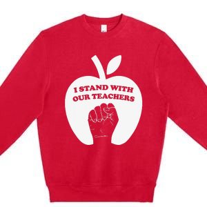 I Stand With Our Teachers & Stand Against Book Banning! Premium Crewneck Sweatshirt