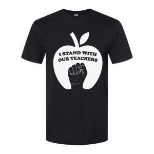 I Stand With Our Teachers & Stand Against Book Banning! Softstyle CVC T-Shirt