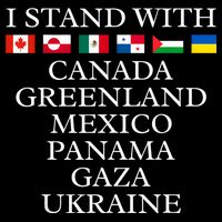 I Stand With Canada Greenland Mexico Panama Gaza Ukraine Cooling Performance Crew T-Shirt