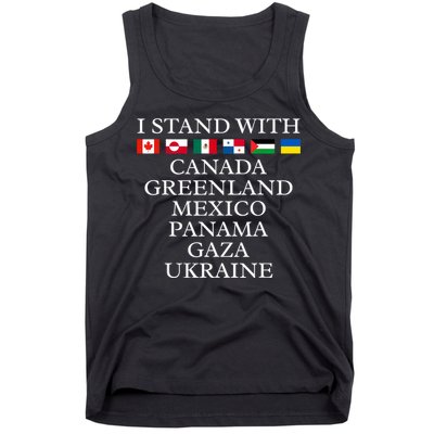 I Stand With Canada Greenland Mexico Panama Gaza Ukraine Tank Top