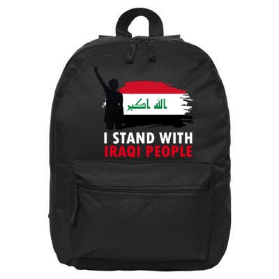 I Stand With Iraqi People Support Iraq 16 in Basic Backpack