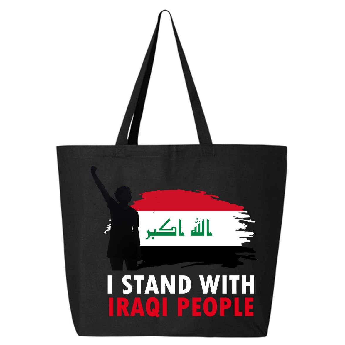I Stand With Iraqi People Support Iraq 25L Jumbo Tote
