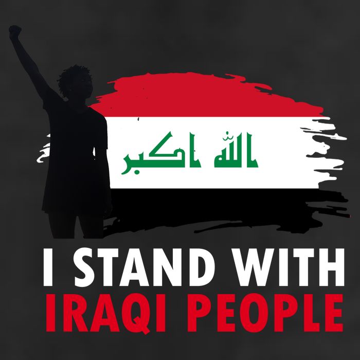 I Stand With Iraqi People Support Iraq 25L Jumbo Tote