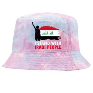 I Stand With Iraqi People Support Iraq Tie-Dyed Bucket Hat