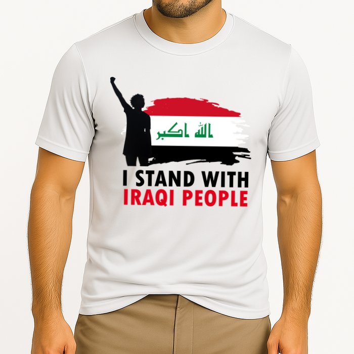 I Stand With Iraqi People Support Iraq Cooling Performance Crew T-Shirt