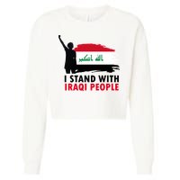 I Stand With Iraqi People Support Iraq Cropped Pullover Crew