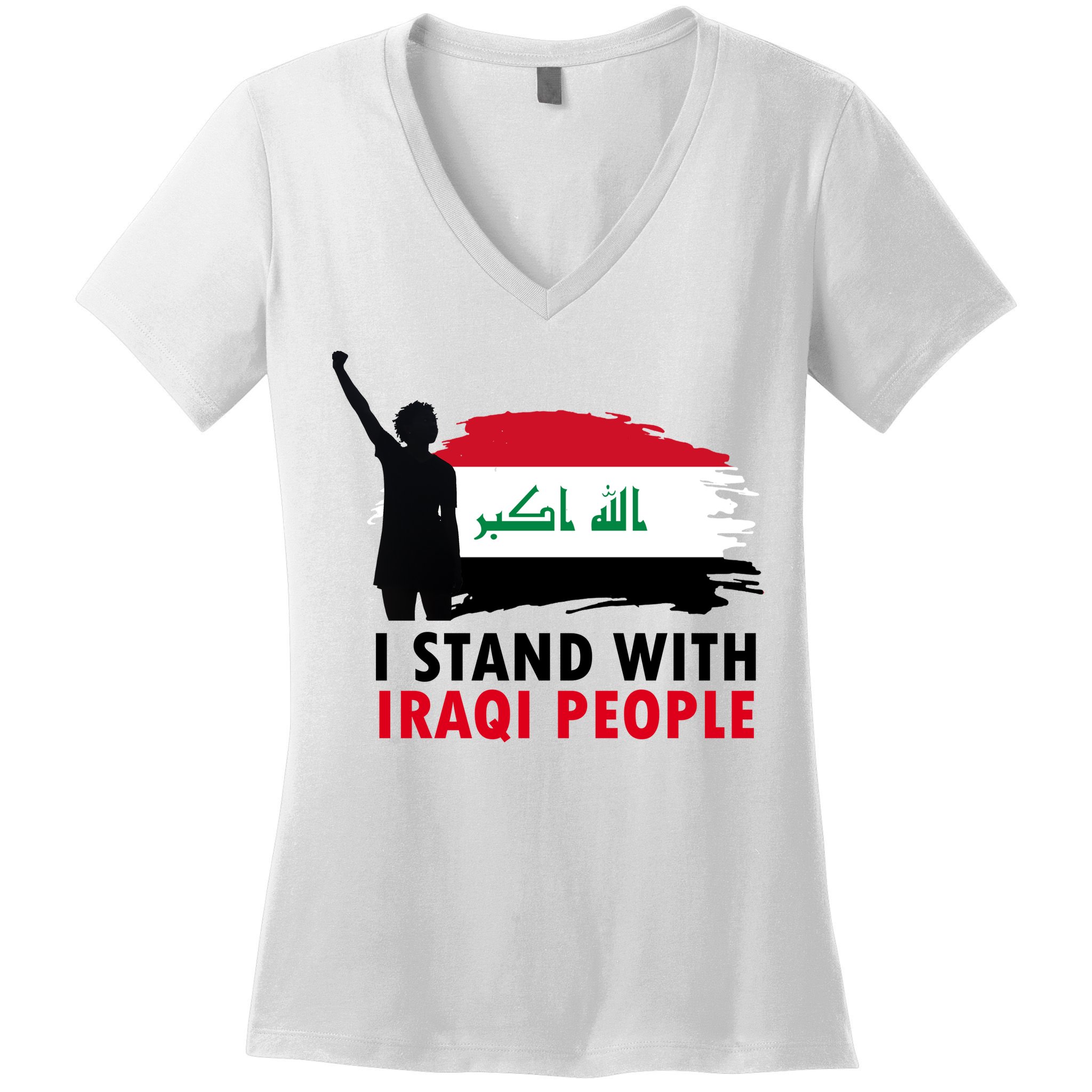 I Stand With Iraqi People Support Iraq Women's V-Neck T-Shirt