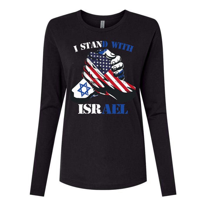 I Stand With Israel Support Israel Love Israeli Brotherhood Womens Cotton Relaxed Long Sleeve T-Shirt