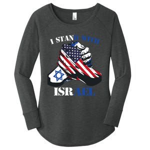 I Stand With Israel Support Israel Love Israeli Brotherhood Women's Perfect Tri Tunic Long Sleeve Shirt