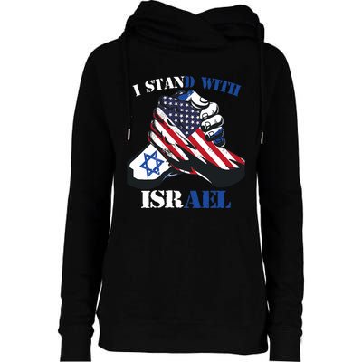 I Stand With Israel Support Israel Love Israeli Brotherhood Womens Funnel Neck Pullover Hood