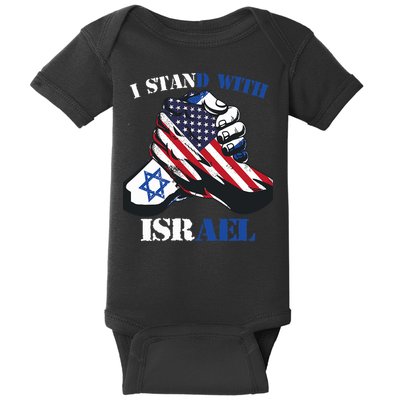 I Stand With Israel Support Israel Love Israeli Brotherhood Baby Bodysuit