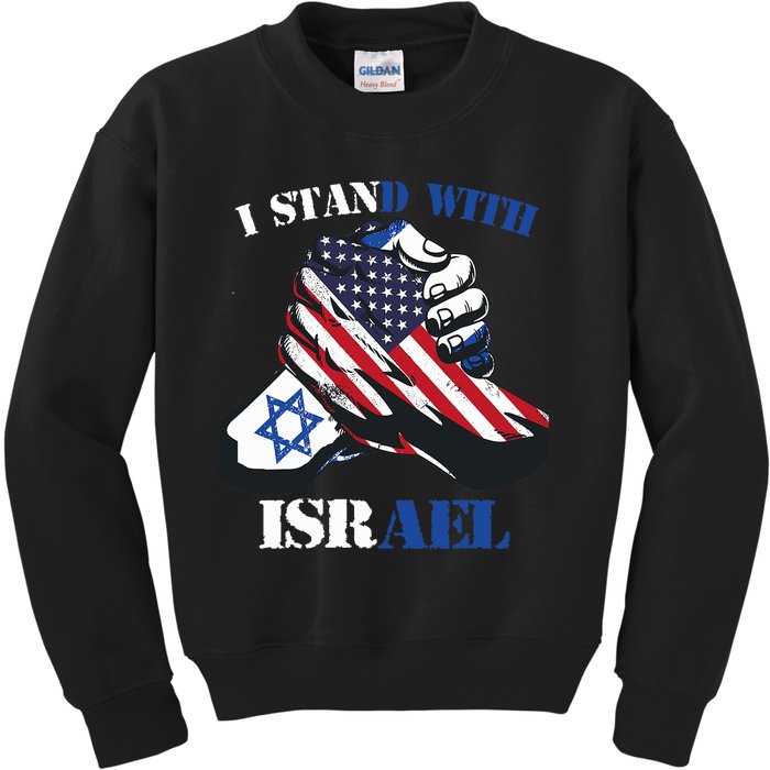 I Stand With Israel Support Israel Love Israeli Brotherhood Kids Sweatshirt