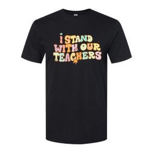 I Stand With Our Teachers Softstyle CVC T-Shirt