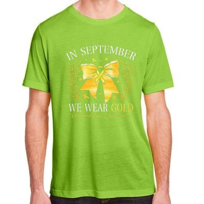 In September We Wear Gold Childhood Cancer Awareness Gift Adult ChromaSoft Performance T-Shirt