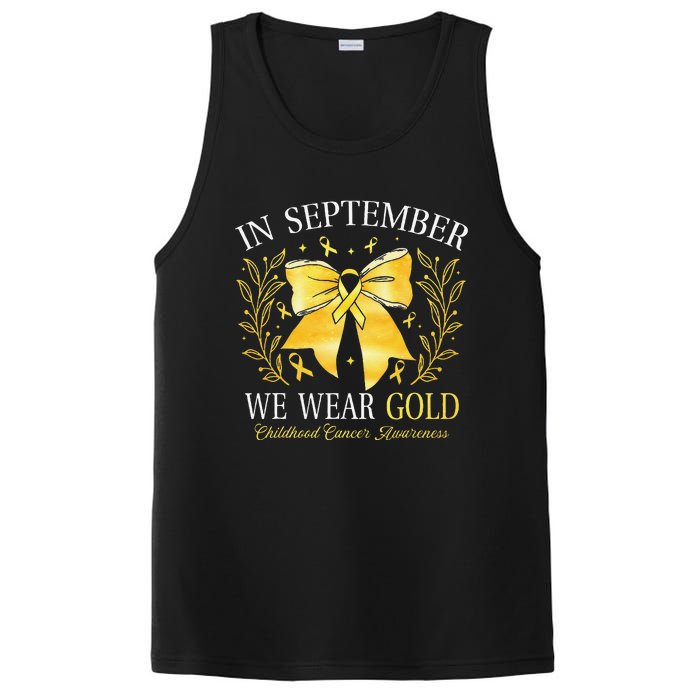 In September We Wear Gold Childhood Cancer Awareness Gift PosiCharge Competitor Tank