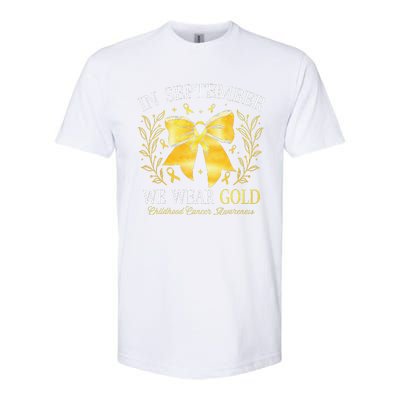 In September We Wear Gold Childhood Cancer Awareness Gift Softstyle CVC T-Shirt