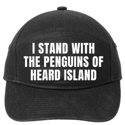 I Stand With The Penguins Of Heard Island 7-Panel Snapback Hat