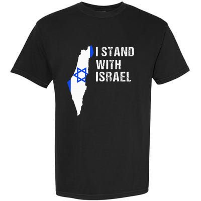 I Stand With Israel Jewish Gifts Heritage Israeli Flag Garment-Dyed Heavyweight T-Shirt