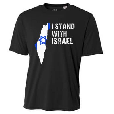 I Stand With Israel Jewish Gifts Heritage Israeli Flag Cooling Performance Crew T-Shirt