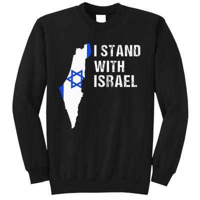 I Stand With Israel Jewish Gifts Heritage Israeli Flag Sweatshirt