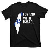 I Stand With Israel Jewish Gifts Heritage Israeli Flag T-Shirt