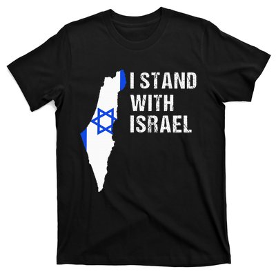 I Stand With Israel Jewish Gifts Heritage Israeli Flag T-Shirt