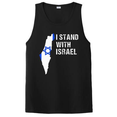 I Stand With Israel Jewish Gifts Heritage Israeli Flag PosiCharge Competitor Tank