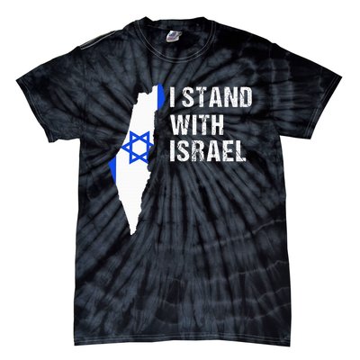 I Stand With Israel Jewish Gifts Heritage Israeli Flag Tie-Dye T-Shirt