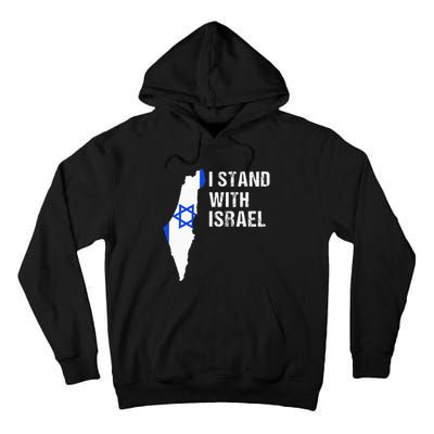 I Stand With Israel Jewish Gifts Heritage Israeli Flag Tall Hoodie