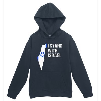 I Stand With Israel Jewish Gifts Heritage Israeli Flag Urban Pullover Hoodie