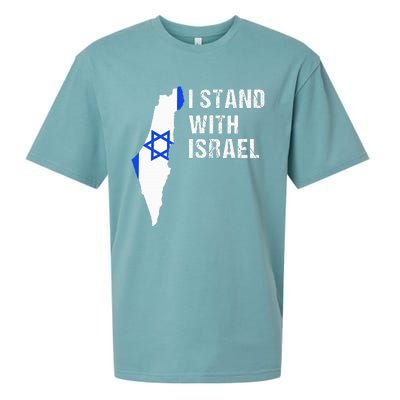 I Stand With Israel Jewish Gifts Heritage Israeli Flag Sueded Cloud Jersey T-Shirt