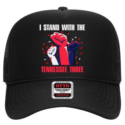 I Stand With the Tennessee Three Tennessee Home State Fan High Crown Mesh Back Trucker Hat