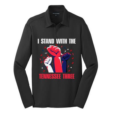 I Stand With the Tennessee Three Tennessee Home State Fan Silk Touch Performance Long Sleeve Polo