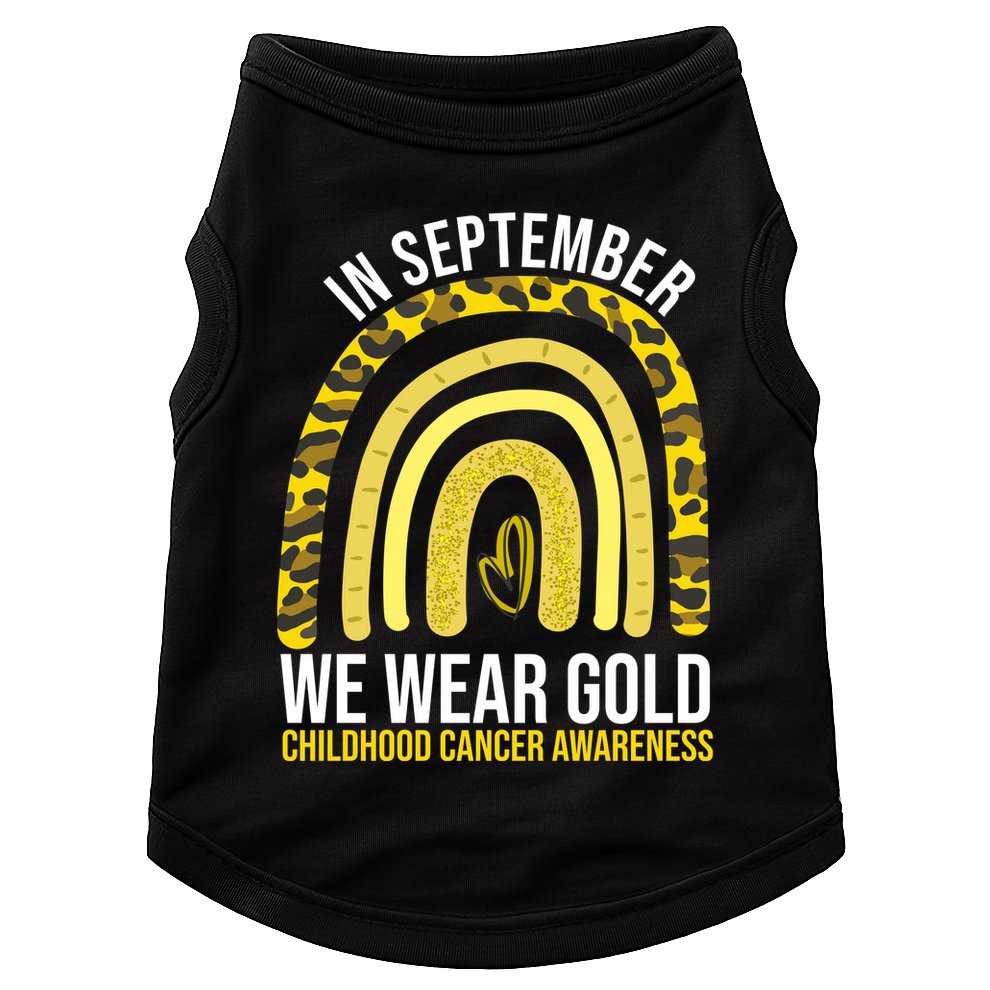 In September We Wear Gold Childhood Cancer Awareness Doggie Tank