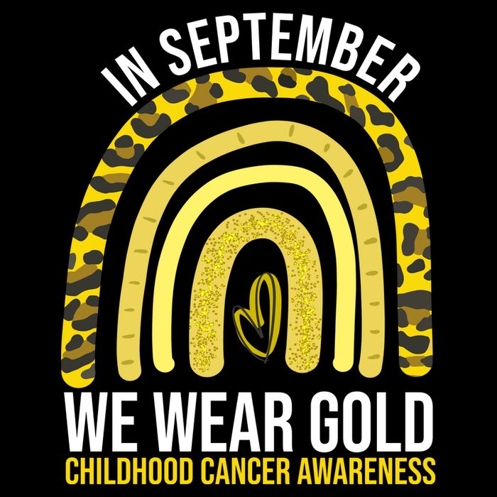 In September We Wear Gold Childhood Cancer Awareness Flat Bill Trucker Hat