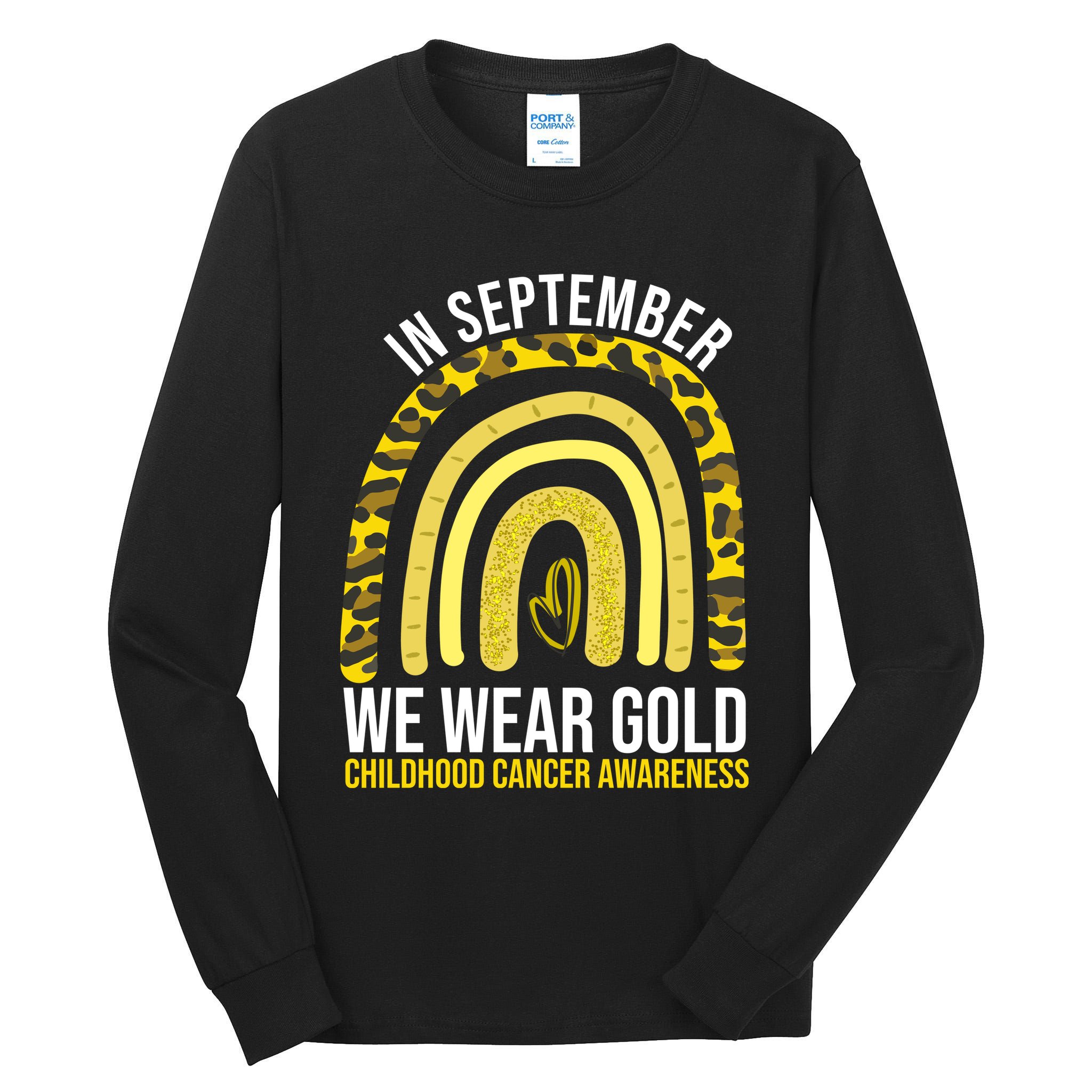 In September We Wear Gold Childhood Cancer Awareness Tall Long Sleeve T-Shirt