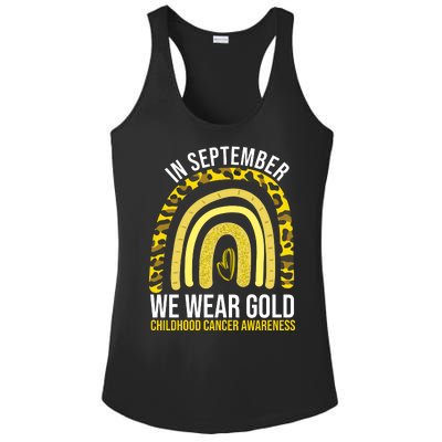 In September We Wear Gold Childhood Cancer Awareness Ladies PosiCharge Competitor Racerback Tank