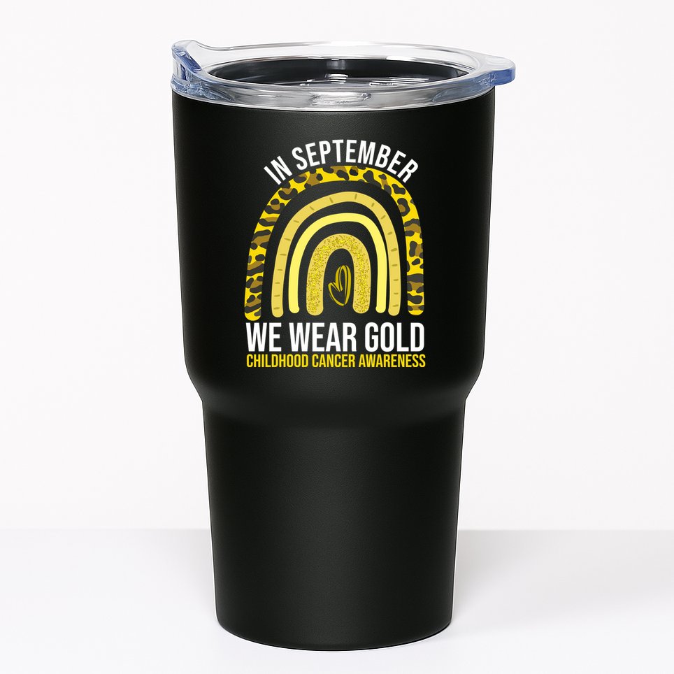 In September We Wear Gold Childhood Cancer Awareness Tumbler