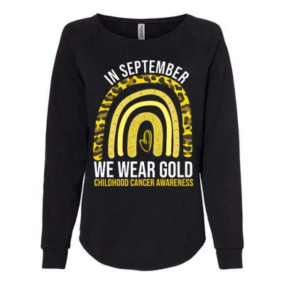 In September We Wear Gold Childhood Cancer Awareness Womens California Wash Sweatshirt