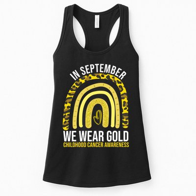 In September We Wear Gold Childhood Cancer Awareness Womens Tank Top