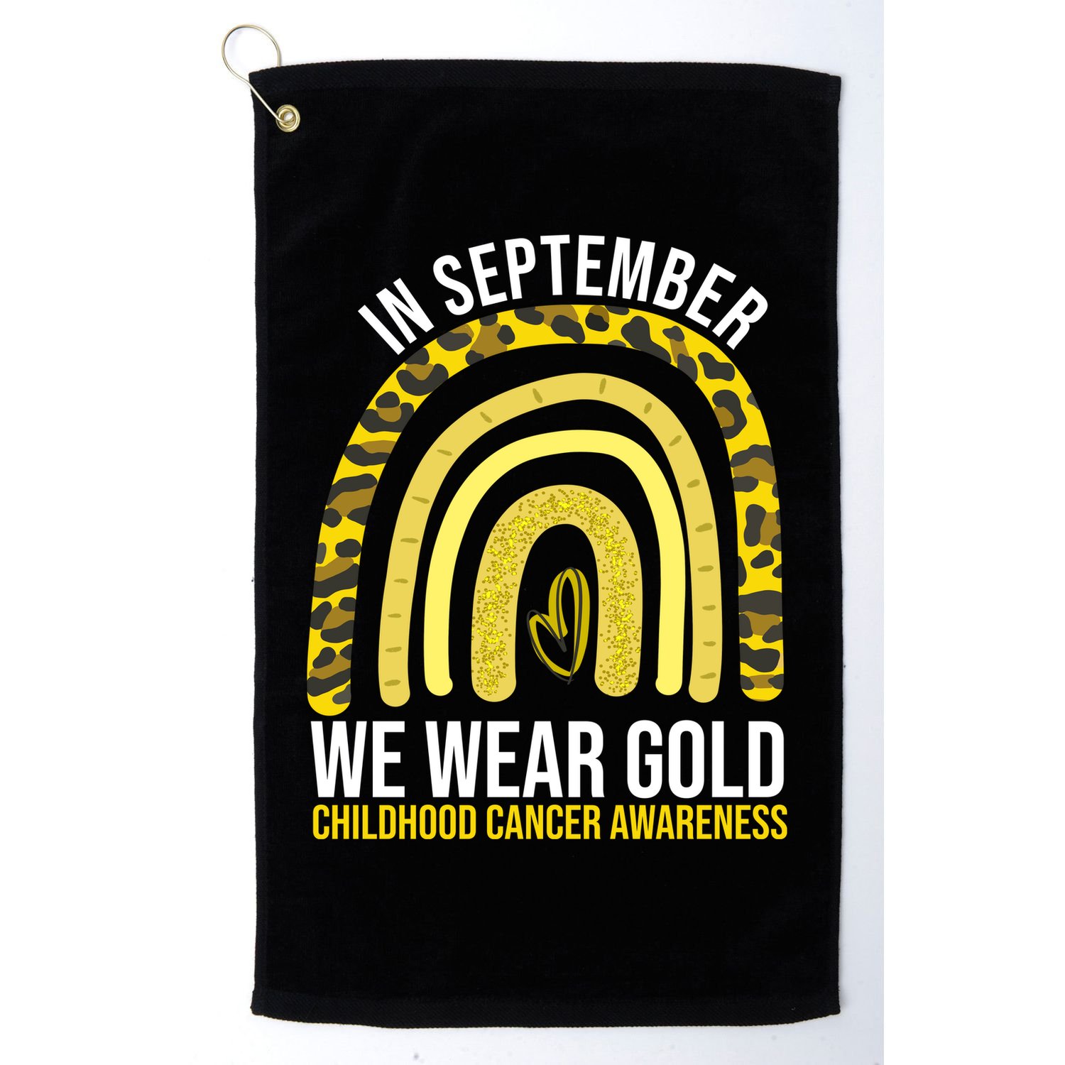 In September We Wear Gold Childhood Cancer Awareness Golf Towel